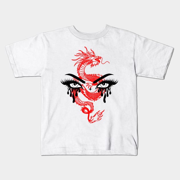 Dragon eye Kids T-Shirt by Schioto